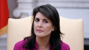 Haley sought to address the issue of racism as she spoke at the Republican convention to nominate President Donald Trump for a second term.(AFP) Haley sought to address the issue of racism as she spoke at the Republican convention to nominate President Donald Trump for a second term.(AFP)