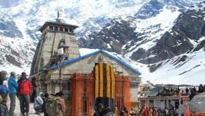File photo: Kedarnath shrine in Rudraprayag district.(Vinay Santosh Kumar/HT) File photo: Kedarnath shrine in Rudraprayag district.(Vinay Santosh Kumar/HT)