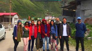 They have been living in Rishikesh for the past six months and went for the pilgrimage with the help of a travel company. (Ajay Lal/ HT Photo ) They have been living in Rishikesh for the past six months and went for the pilgrimage with the help of a travel company. (Ajay Lal/ HT Photo )