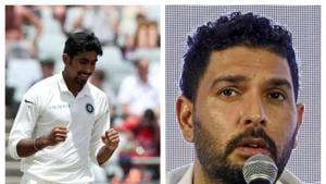 File image of Jasprit Bumrah and Yuvraj Singh.(File) File image of Jasprit Bumrah and Yuvraj Singh.(File)