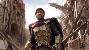 Jake Gyllenhaal as Mysterio in a still from Spider-Man: Far From Home. Jake Gyllenhaal as Mysterio in a still from Spider-Man: Far From Home.