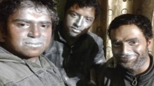 The terrorists involved in the Pulwama attack, Umar Farooq, Sameer Ahmad Dar and Adil Ahmad Dar(ANI photo) The terrorists involved in the Pulwama attack, Umar Farooq, Sameer Ahmad Dar and Adil Ahmad Dar(ANI photo)