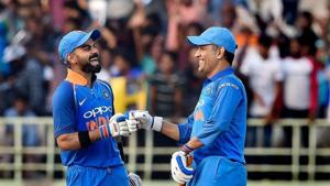 File image of Virat Kohli and MS Dhoni.(File) File image of Virat Kohli and MS Dhoni.(File)