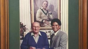 Sachin Tendulkar with Don Bradman(Twitter) Sachin Tendulkar with Don Bradman(Twitter)