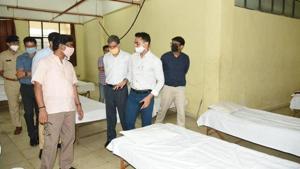 The health minister also released a district-wise detailed rate chart under which the districts have been divided into three categories of A, B and C and hospitals into two categories of National Accreditation Board for Hospital and Health Care (NABH) listed and non-NABH private hospitals. (Photo @JharkhandCMO) The health minister also released a district-wise detailed rate chart under which the districts have been divided into three categories of A, B and C and hospitals into two categories of National Accreditation Board for Hospital and Health Care (NABH) listed and non-NABH private hospitals. (Photo @JharkhandCMO)