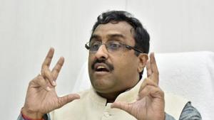 National General Secretary of the Bharatiya Janata Party, Ram Madhav, will be in Kashmir on a day long visit on Thursday.(Saumya Khandelwal/HT PHOTO) National General Secretary of the Bharatiya Janata Party, Ram Madhav, will be in Kashmir on a day long visit on Thursday.(Saumya Khandelwal/HT PHOTO)