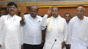 Former chief ministers Siddaramaiah and HD Kumaraswamy both have taken a hard stance in Belgavi statue row.(PTI Photo/ File/Representative) Former chief ministers Siddaramaiah and HD Kumaraswamy both have taken a hard stance in Belgavi statue row.(PTI Photo/ File/Representative)
