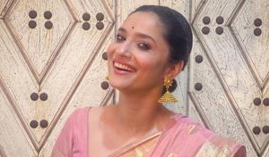 Ankita Lokhande shared stunning photos of herself in a saree. Ankita Lokhande shared stunning photos of herself in a saree.