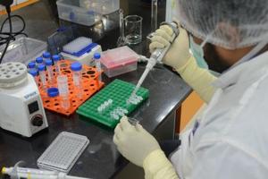 A research scientist works inside a laboratory of India's Serum Institute, the world's largest maker of vaccines, which is working on vaccines against the coronavirus disease (COVID-19) in Pune.(REUTERS) A research scientist works inside a laboratory of India's Serum Institute, the world's largest maker of vaccines, which is working on vaccines against the coronavirus disease (COVID-19) in Pune.(REUTERS)