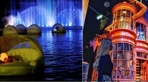 Visitors at Toshimaen amusement park (left); Diagon Alley at Warner Bros. Studios, London (right).(Reuters//@wbtourlondon via Instagram) Visitors at Toshimaen amusement park (left); Diagon Alley at Warner Bros. Studios, London (right).(Reuters//@wbtourlondon via Instagram)