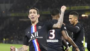 PSG's Angel Di Maria celebrates with his teammates.(AP) PSG's Angel Di Maria celebrates with his teammates.(AP)