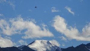 A fighter jet flies in the skies of of Leh, Ladakh(PTI) A fighter jet flies in the skies of of Leh, Ladakh(PTI)