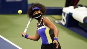 Naomi Osaka, of Japan, wears a mask in honor of Breonna Taylor as she celebrates after defeating Misaki Doi, of Japan, during the first round of the US Open tennis championships, Monday, Aug. 31, 2020, in New York. (AP Photo/Frank Franklin II)(AP) Naomi Osaka, of Japan, wears a mask in honor of Breonna Taylor as she celebrates after defeating Misaki Doi, of Japan, during the first round of the US Open tennis championships, Monday, Aug. 31, 2020, in New York. (AP Photo/Frank Franklin II)(AP)