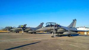 The Rafale fighter jets are expected to be formally inducted on September 10.(HT File) The Rafale fighter jets are expected to be formally inducted on September 10.(HT File)