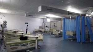 The 800-bed Jumbo Covid-19 facility in Pune became operational last month.(HT PHOTO) The 800-bed Jumbo Covid-19 facility in Pune became operational last month.(HT PHOTO)