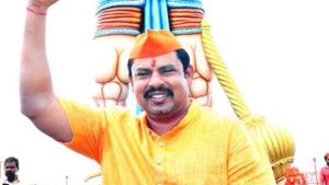 File photo of BJP’s lone Telangana MLA T Raja. (Photo @TigerRajaSingh) File photo of BJP’s lone Telangana MLA T Raja. (Photo @TigerRajaSingh)