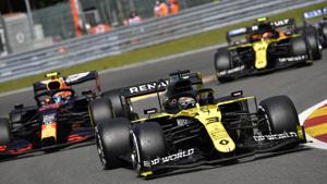 Renault driver Daniel Ricciardo of Australia steers his car during the Formula One Grand Prix at the Spa-Francorchamps racetrack in Spa, Belgium, Sunday, Aug. 30, 2020. (John Thys, Pool via AP)(AP) Renault driver Daniel Ricciardo of Australia steers his car during the Formula One Grand Prix at the Spa-Francorchamps racetrack in Spa, Belgium, Sunday, Aug. 30, 2020. (John Thys, Pool via AP)(AP)