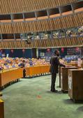 United Nations: India casts its ballot for UNSC election in General Assembly. India garnered 184 votes out of the 192 ballots cast in the General Assembly to win the election for the non-permanent seat in the powerful Security Council.(PTI) United Nations: India casts its ballot for UNSC election in General Assembly. India garnered 184 votes out of the 192 ballots cast in the General Assembly to win the election for the non-permanent seat in the powerful Security Council.(PTI)