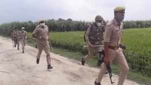 Four teams have been conducting a combing operation in the fields to arrest the suspect who has most likely hidden there.(Police media cell) Four teams have been conducting a combing operation in the fields to arrest the suspect who has most likely hidden there.(Police media cell)