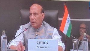 Rajnath Singh also expressed concern over the situation in Persian Gulf.(Twitter/@DefenceMinIndia) Rajnath Singh also expressed concern over the situation in Persian Gulf.(Twitter/@DefenceMinIndia)