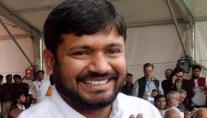 The Allahabad Hugh Court said there was no question of depriving Kanhaiya Kumar of citizenship merely because he is facing trial before the court in Delhi on charges of allegedly raising the inflammatory slogans.(HT FILE PHOTO)