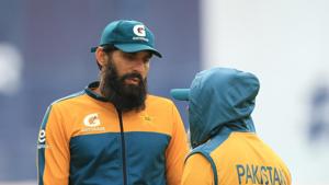 Cricket - Second T20 International - England v Pakistan - Emirates Old Trafford, Manchester, Britain - August 30, 2020 Pakistan coach Misbah-ul-Haq Lindsey Parnaby/Pool via REUTERS(REUTERS) Cricket - Second T20 International - England v Pakistan - Emirates Old Trafford, Manchester, Britain - August 30, 2020 Pakistan coach Misbah-ul-Haq Lindsey Parnaby/Pool via REUTERS(REUTERS)