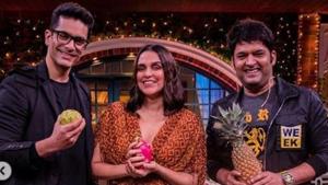 Neha Dhupia and Angad Bedi appeared on The Kapil Sharma Show. Neha Dhupia and Angad Bedi appeared on The Kapil Sharma Show.