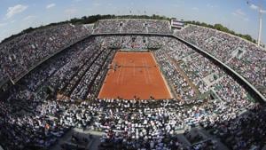 File photo shows the center court at Roland Garros stadium, in Paris, France.(AP) File photo shows the center court at Roland Garros stadium, in Paris, France.(AP)