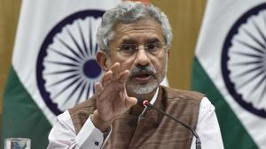 External Affairs Minister S Jaishankar will be the second senior Indian minister to visit Iran in less than a week, with defence minister Rajnath Singh having made a stopover in Tehran on Sunday for talks with his Iranian counterpart Brig Gen Amir Hatami.(HT PHOTO.) External Affairs Minister S Jaishankar will be the second senior Indian minister to visit Iran in less than a week, with defence minister Rajnath Singh having made a stopover in Tehran on Sunday for talks with his Iranian counterpart Brig Gen Amir Hatami.(HT PHOTO.)