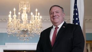 Secretary of State Mike Pompeo looks on as he meets with Kosovar Prime Minister Avdullah Hoti, Friday, Sept. 4, 2020, at the U.S. State Department in Washington.(AP) Secretary of State Mike Pompeo looks on as he meets with Kosovar Prime Minister Avdullah Hoti, Friday, Sept. 4, 2020, at the U.S. State Department in Washington.(AP)
