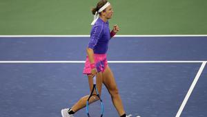 Victoria Azarenka after winning the match point.(Getty Images) Victoria Azarenka after winning the match point.(Getty Images)