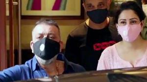 Sanjay Dutt at Mumbai’s Kokilaben hospital in August.(ANI) Sanjay Dutt at Mumbai’s Kokilaben hospital in August.(ANI)