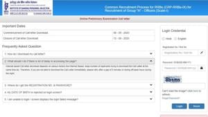 IBPS RRB prelims 2020 admit card.(Screengrab) IBPS RRB prelims 2020 admit card.(Screengrab)