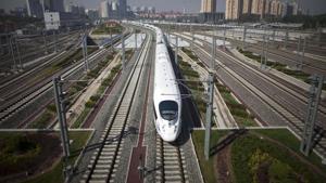 The national transporter has also begun feasibility studies on seven other potential high-speed corridors to gauge their financial viability and estimated traffic they will attract. The Indian Railways is exploring whether the corridors would be viable to run high-speed Bullet Trains with speeds above 300 kmph. (Image used for representation).(AP PHOTO.) The national transporter has also begun feasibility studies on seven other potential high-speed corridors to gauge their financial viability and estimated traffic they will attract. The Indian Railways is exploring whether the corridors would be viable to run high-speed Bullet Trains with speeds above 300 kmph. (Image used for representation).(AP PHOTO.)