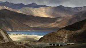 Pangong Tso is seen near the India-China border in the Ladakh area in this file photo.(AP) Pangong Tso is seen near the India-China border in the Ladakh area in this file photo.(AP)