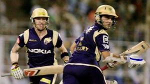 Brendon MCCullum and Sourav Ganguy during an IPL match for Kolkata Knight Riders(Twitter) Brendon MCCullum and Sourav Ganguy during an IPL match for Kolkata Knight Riders(Twitter)