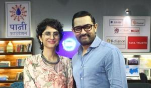 Aamir Khan and Kiran Rao set up the Paani Foundation with the core team of the TV show Satyamev Jayate. Aamir Khan and Kiran Rao set up the Paani Foundation with the core team of the TV show Satyamev Jayate.