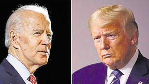 As Biden gave a speech last week focused on the Trump administration’s response to the coronavirus at a university building in Pittsburgh, a crowd of more than 100 gathered and continued to arrive even as his event wrapped up.(AP file photo) As Biden gave a speech last week focused on the Trump administration’s response to the coronavirus at a university building in Pittsburgh, a crowd of more than 100 gathered and continued to arrive even as his event wrapped up.(AP file photo)