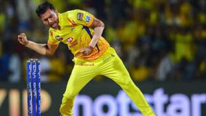 CSK player Deepak Chahar.(PTI) CSK player Deepak Chahar.(PTI)