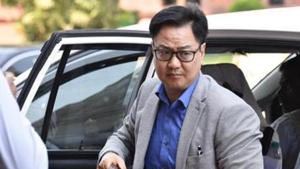Minister of State for Youth Affairs and Sports Kiren Rijiju.(Sonu Mehta/HT PHOTO)
