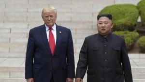 As he engaged in nuclear arms talks with Kim, Trump dismissed intelligence officials’ assessments that North Korea would never give up its nuclear weapons.(AP file photo) As he engaged in nuclear arms talks with Kim, Trump dismissed intelligence officials’ assessments that North Korea would never give up its nuclear weapons.(AP file photo)