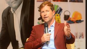 Jonty Rhodes, South African cricketer, speaks during an event in Sheraton Park in Pune. Jonty Rhodes, South African cricketer, speaks during an event in Sheraton Park in Pune.