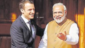 Prime Minister Narendra Modi and President Emmaneul Macron have focused on deepening the India-France strategic partnership over the last six years(REUTERS) Prime Minister Narendra Modi and President Emmaneul Macron have focused on deepening the India-France strategic partnership over the last six years(REUTERS)