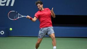 Dominic Thiem of Austria hits the ball against Felix Auger-Aliassime of Canada.(USA TODAY Sports) Dominic Thiem of Austria hits the ball against Felix Auger-Aliassime of Canada.(USA TODAY Sports)