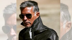 Milind Soman’s classy look in black leather jacket will set you crushing hard.(Instagram)