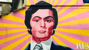 A mural of late actor Rishi Kapoor painted at Bandstand, Bandra.(Photo: Instagram/bollywoodartproject) A mural of late actor Rishi Kapoor painted at Bandstand, Bandra.(Photo: Instagram/bollywoodartproject)