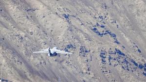 An IAF aircraft flies in the Ladakh region.(Representational Photo/PTI) An IAF aircraft flies in the Ladakh region.(Representational Photo/PTI)