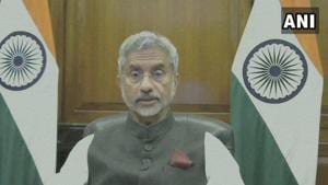 External affairs minister S Jaishankar also referred to India’s role in development aid and talked about the infrastructure created by the Indian partnership that spreads across all 34 provinces of Afghanistan.(ANI PHOTO.) External affairs minister S Jaishankar also referred to India’s role in development aid and talked about the infrastructure created by the Indian partnership that spreads across all 34 provinces of Afghanistan.(ANI PHOTO.)