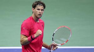 Dominic Thiem celebrates his win.(Getty Images) Dominic Thiem celebrates his win.(Getty Images)