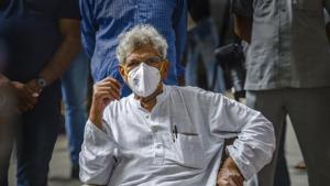 Reacting to the charge sheet, Yechury hit out at the government through a series of tweets.(PTI file photo) Reacting to the charge sheet, Yechury hit out at the government through a series of tweets.(PTI file photo)